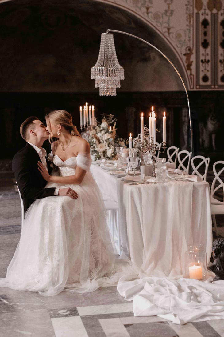 Creamore Events dekoverleih in Stuttgart, heiraten im Marmorsaal Stuttgart, Hochzeitsdeko mieten modern elegant